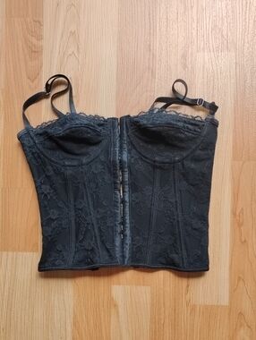 SHEIN Black Lace Corset Bustier Camisole